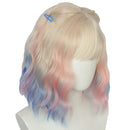 Enid Sinclair Cosplay Wig Gradient Flaxen Blue Red Hairpieces - AwwwCos