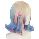 Enid Sinclair Cosplay Wig Gradient Purple Flaxen Blue Pink Hairpieces - AwwwCos