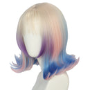 Enid Sinclair Cosplay Wig Gradient Purple Flaxen Blue Pink Hairpieces - AwwwCos
