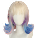 Enid Sinclair Cosplay Wig Gradient Purple Flaxen Blue Pink Hairpieces - AwwwCos