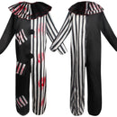 Evil Clown Joker Asymmetric Jumpsuit One Size Cosplay Costume