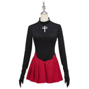 FGO Tohsaka Rin Cosplay Costume Black Top Red Skirt - AwwwCos