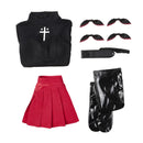 FGO Tohsaka Rin Cosplay Costume Black Top Red Skirt - AwwwCos