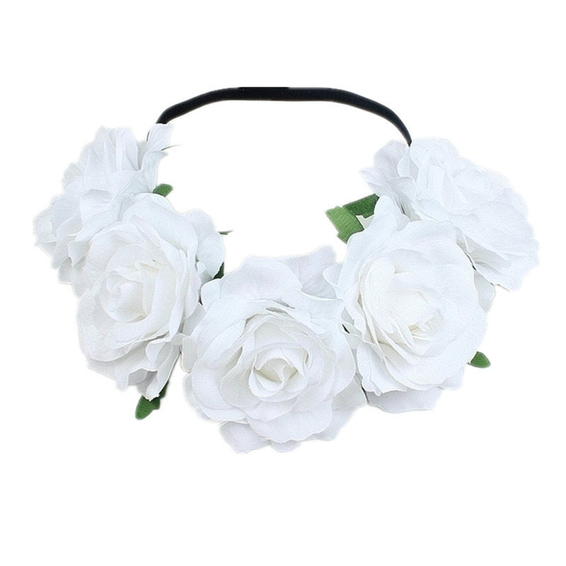 Fake Roses Cosplay Headband Festival Wedding Christmas Wreath Flower Crown - AwwwCos