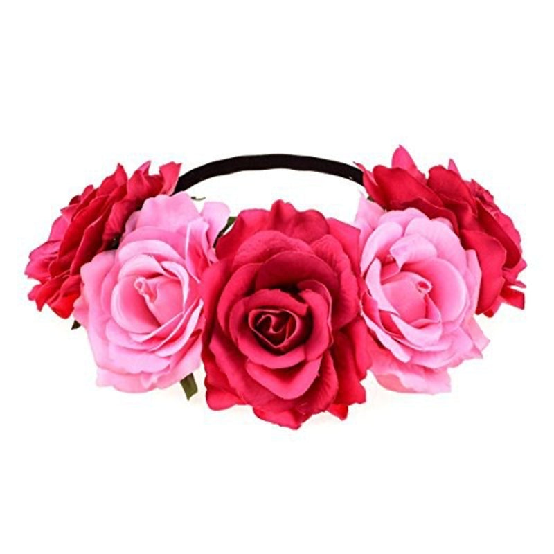 Fake Roses Cosplay Headband Festival Wedding Christmas Wreath Flower Crown - AwwwCos