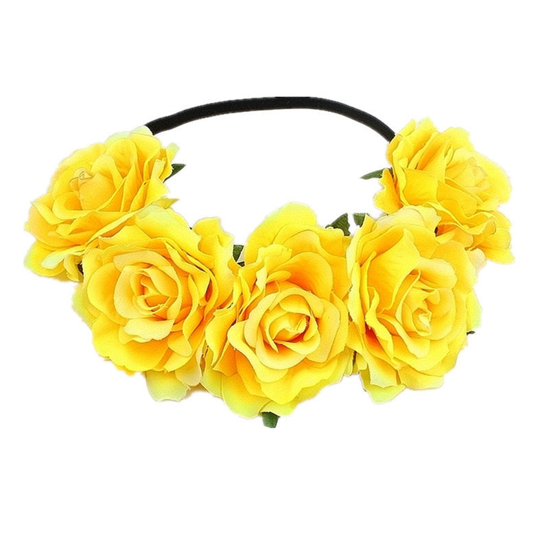 Fake Roses Cosplay Headband Festival Wedding Christmas Wreath Flower Crown - AwwwCos