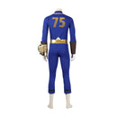 Fallout 4 No. 75 Sheltersuit Cosplay Costume Men Blue Team Uniform Jumpsuit