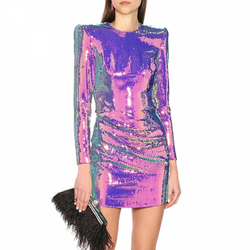 Fashion Elegant Women Stage Sequin Sparkly Banquet Party Dress - AwwwCos