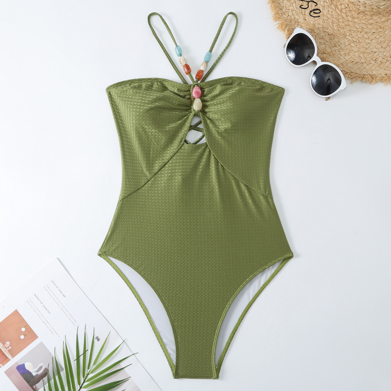 Fashion Women Printed Jumpsuit Long Tight Skirt Beach Bikini Swimsuit Suit - AwwwCos