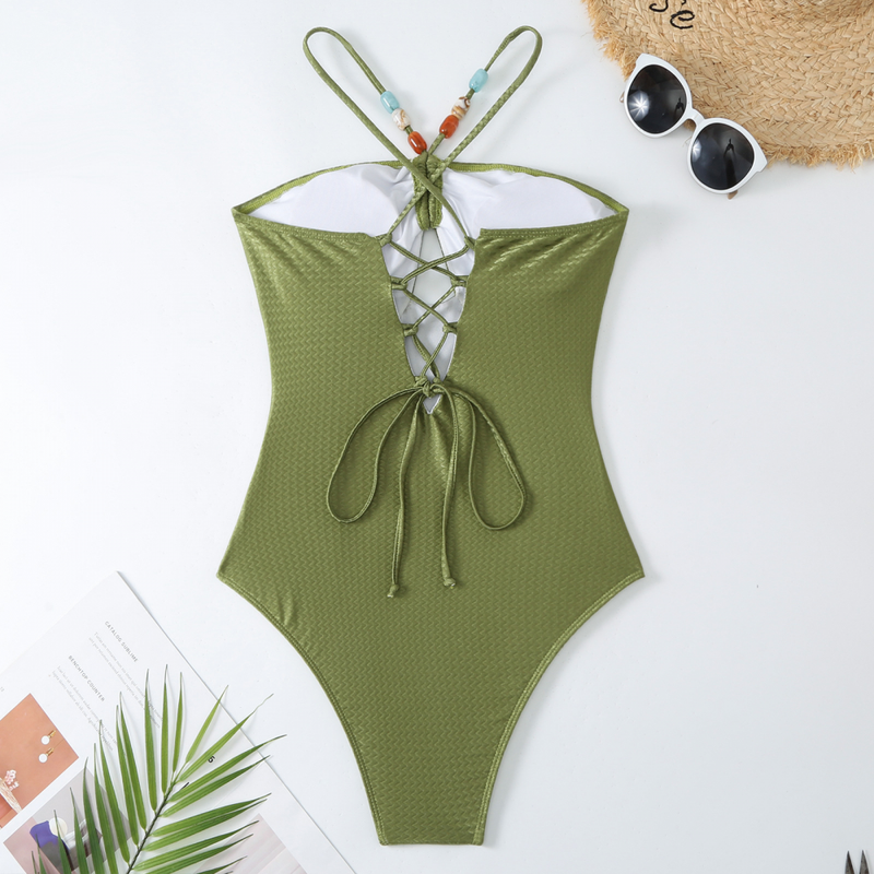 Fashion Women Printed Jumpsuit Long Tight Skirt Beach Bikini Swimsuit Suit - AwwwCos