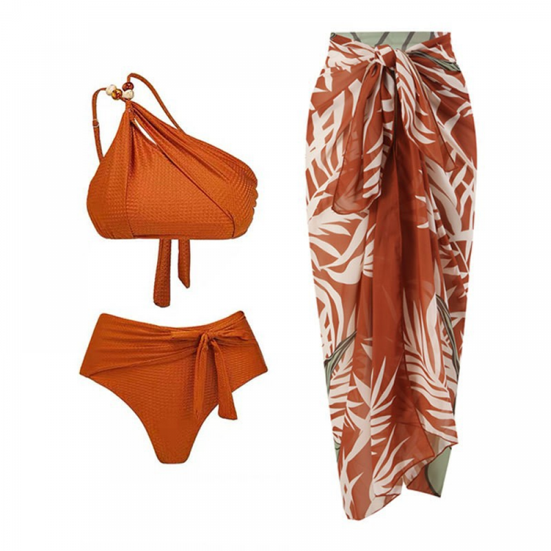 Fashion Women Printed Jumpsuit Long Tight Skirt Beach Bikini Swimsuit Suit - AwwwCos