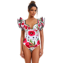 Fashion Women Printed Two-Piece Chiffon Jumpsuit Skirt Swimsuit Suit - AwwwCos