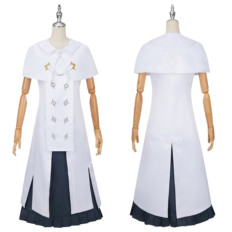 AwwwCos  Game Fate Grand Order FGO Yu Mei-ren Cosplay Costume White Dress Suit Shirt Skirt Halloween Carnival Party Outfit for Women Girls