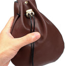 Faux Leather Belt Pouch Medieval Viking Cosplay Drawstring Purse Waist Bag - AwwwCos