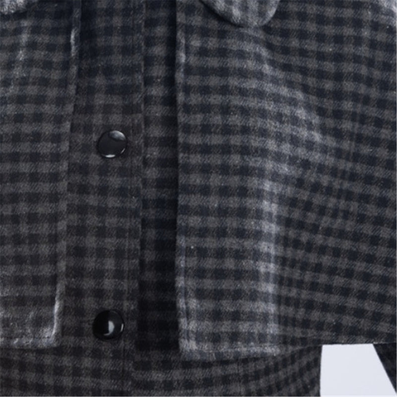 Female Addams Cosplay Costume Woolen Fabric Single Breasted Trench - AwwwCos