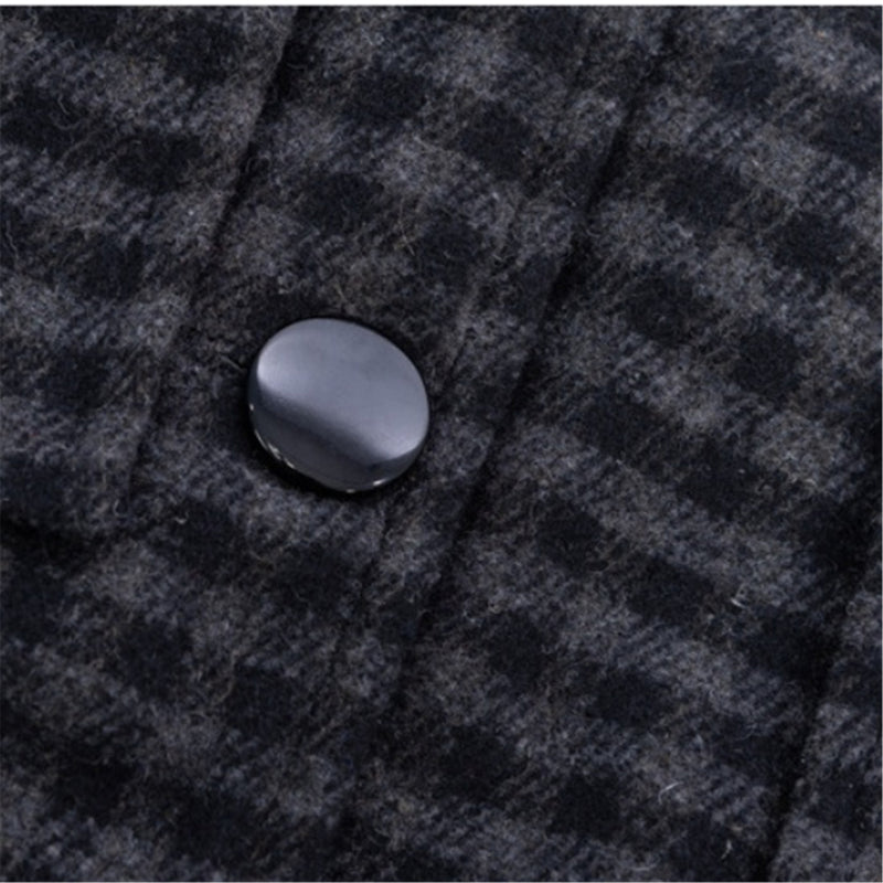 Female Addams Cosplay Costume Woolen Fabric Single Breasted Trench - AwwwCos