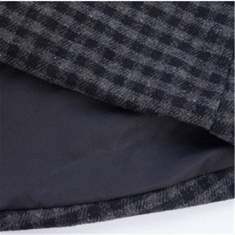 Female Addams Cosplay Costume Woolen Fabric Single Breasted Trench - AwwwCos