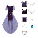 Female Anime BanG Dream Ako Udagawa Cosplay Costume Purple High Low Dress
