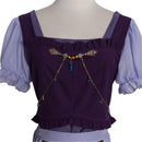 Female Anime BanG Dream Ako Udagawa Cosplay Costume Purple High Low Dress