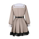 Female Anime BanG Dream! Shizuku Shinomiya Cosplay Costume Khaki Dress