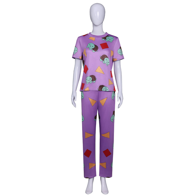 Female Anime K-Pop: Demon Hunters Zoey Cosplay Costume Purple Homewear Wig - AwwwCos