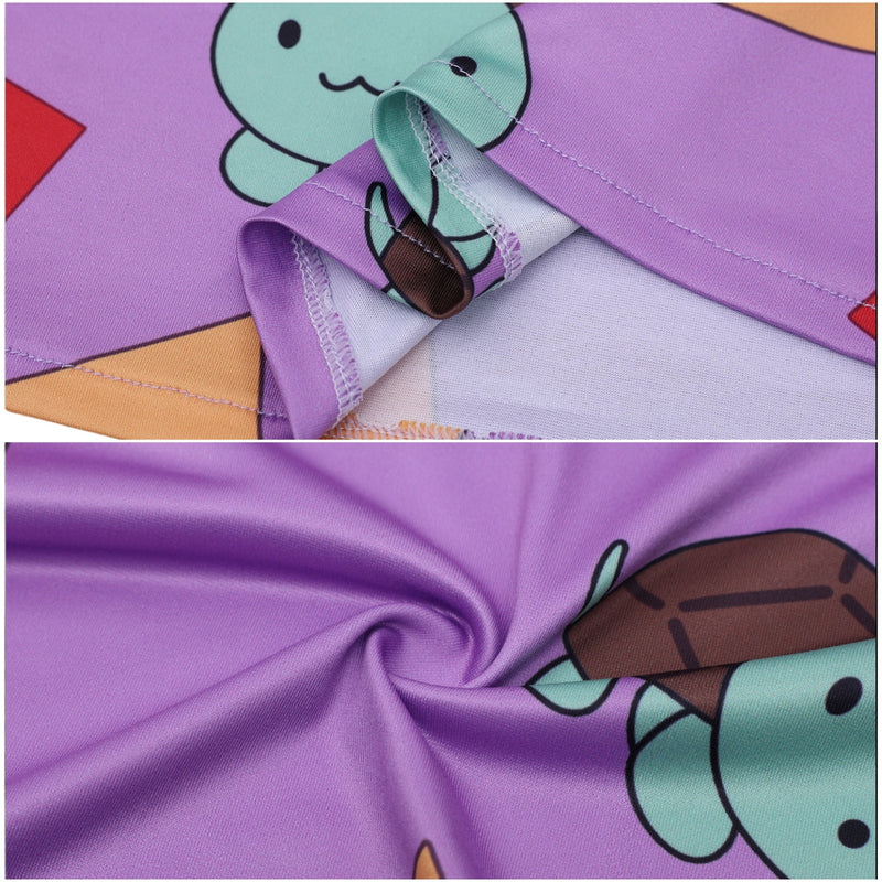 Female Anime K-Pop: Demon Hunters Zoey Cosplay Costume Purple Homewear Wig - AwwwCos