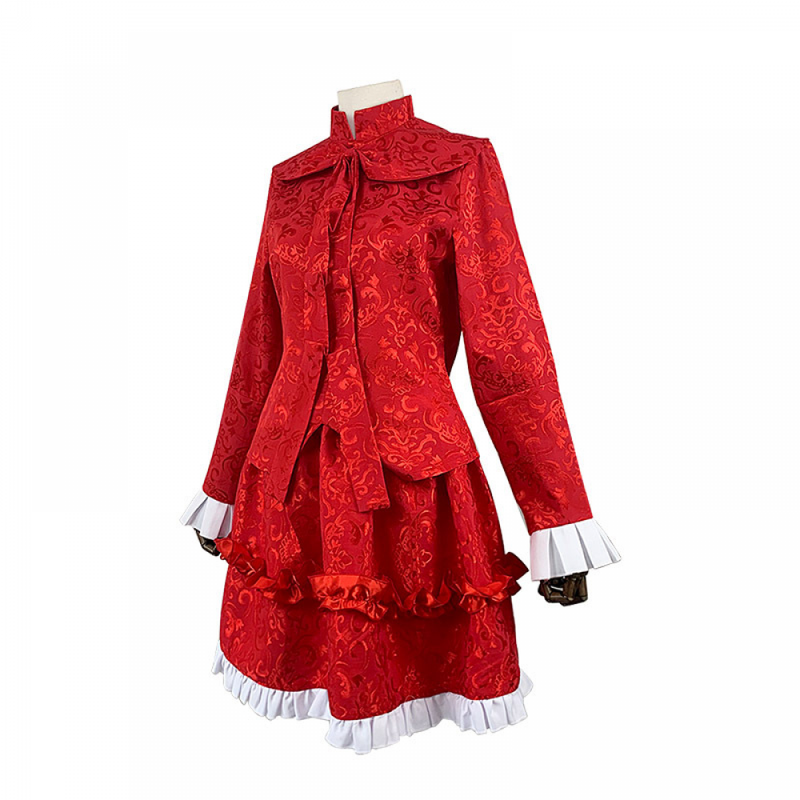 Female Anime Shadows House Kate Cosplay Costumes Red Set