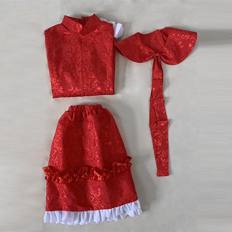 Female Anime Shadows House Kate Cosplay Costumes Red Set