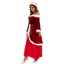 Female Christmas Mrs Claus Cosplay Costume Sexy Off The Shoulder Dress - AwwwCos