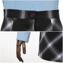 Female Clueless Tai Cosplay Costume Green Sweater Plaid Skirt Blue Shirt - AwwwCos