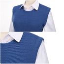 Female Clueless Tai Cosplay Costume School Uniform Plaid Skirt Blue Vest - AwwwCos