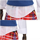 Female Clueless Tai Cosplay Costume School Uniform Plaid Skirt Blue Vest - AwwwCos