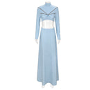 Female Film Star Wars Amidala Cosplay Costume Backless Blue Dress - AwwwCos