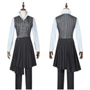 Female Film Wicked Elphaba Cosplay Costume Gray Striped Uniform Suits - AwwwCos