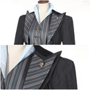 Female Film Wicked Elphaba Cosplay Costume Gray Striped Uniform Suits - AwwwCos