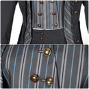 Female Film Wicked Elphaba Cosplay Costume Gray Striped Uniform Suits - AwwwCos