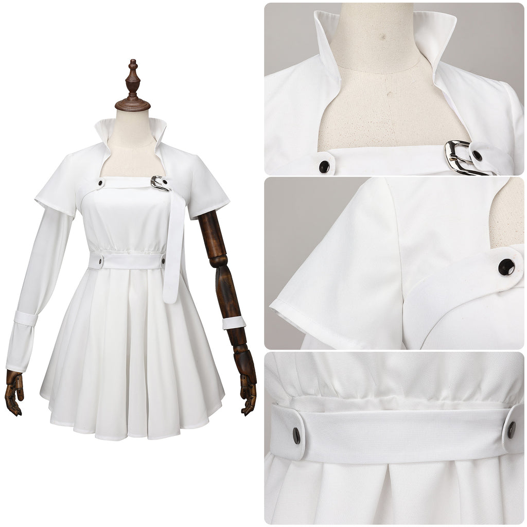 Female Game Alien Stage Mizi Cosplay Costume White Dress Accessories