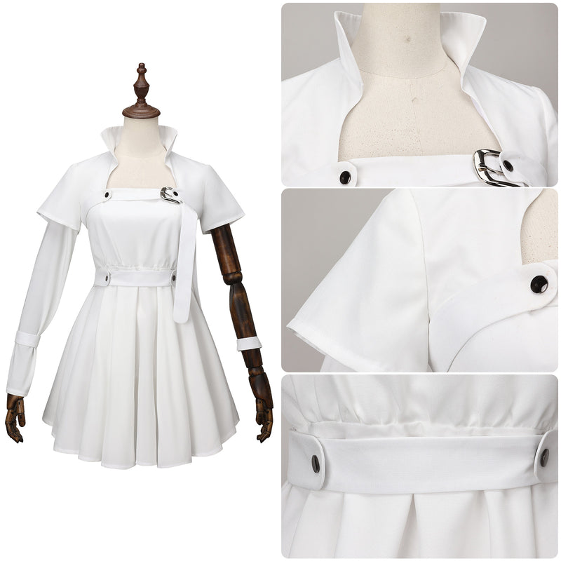 Female Game Alien Stage Mizi Cosplay Costume White Dress Accessories