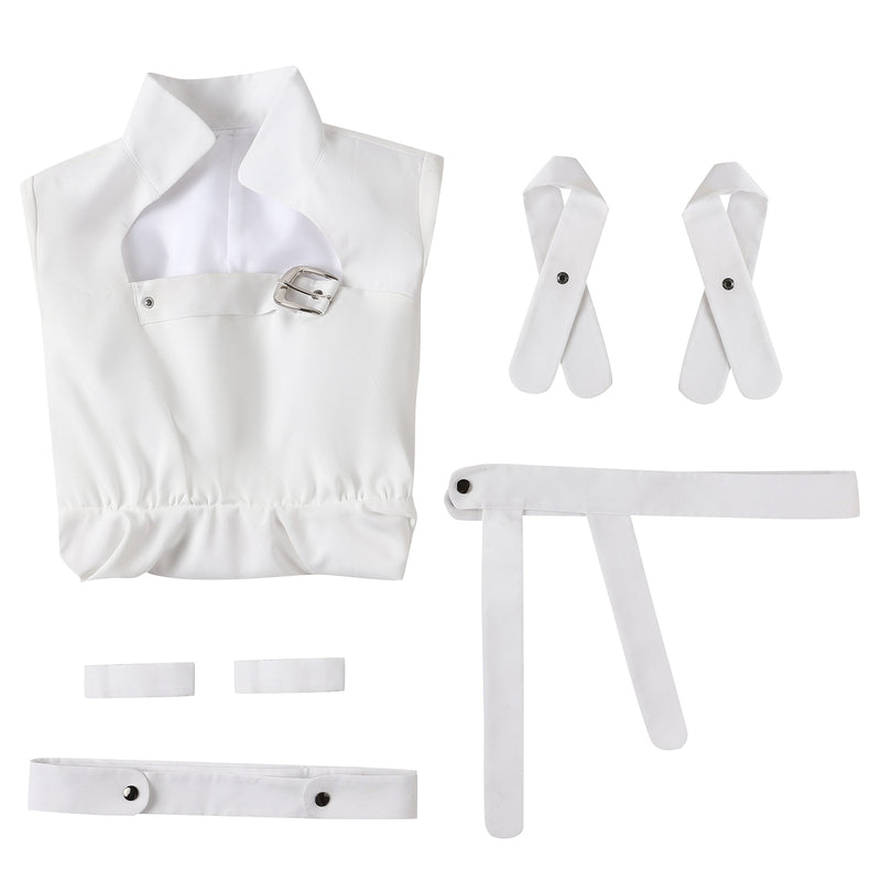 Female Game Alien Stage Mizi Cosplay Costume White Dress Accessories