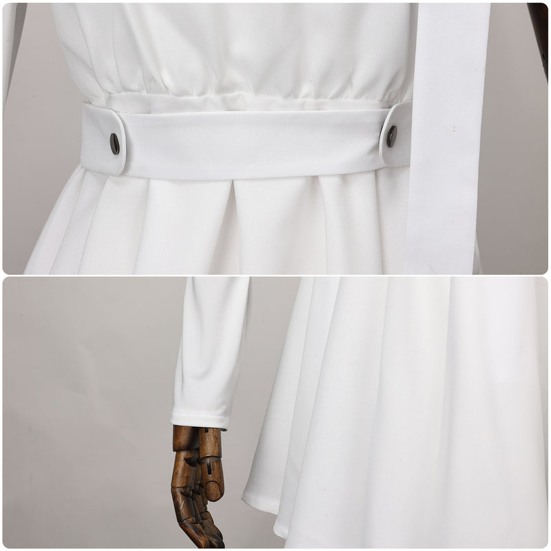 Female Game Alien Stage Mizi Cosplay Costume White Dress Accessories