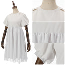 Female Game Alien Stage Sua Cosplay Costume Short Sleeve White Dress - AwwwCos