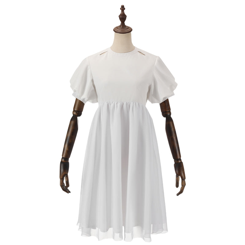 Female Game Alien Stage Sua Cosplay Costume Short Sleeve White Dress - AwwwCos