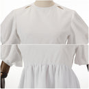 Female Game Alien Stage Sua Cosplay Costume Short Sleeve White Dress - AwwwCos