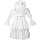 Female Game Alien Stage Sua Cosplay Costume White Dress Hat Accessories - AwwwCos