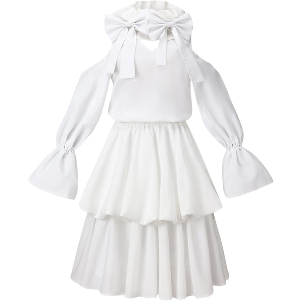 Female Game Alien Stage Sua Cosplay Costume White Dress Hat Accessories - AwwwCos