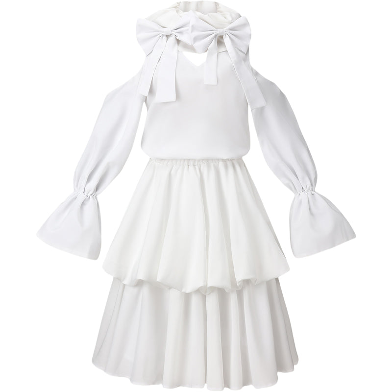 Female Game Alien Stage Sua Cosplay Costume White Dress Hat Accessories - AwwwCos