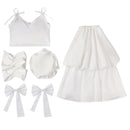 Female Game Alien Stage Sua Cosplay Costume White Dress Hat Accessories - AwwwCos