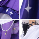 Female Game Honkai: Star Rail Herta Cosplay Costume High Low Purple Dress - AwwwCos