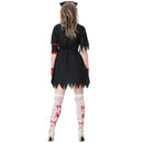 Female Nurse Costume Ghost Bloody Horror Dress Cosplay Uniform Suitable for Halloween Party