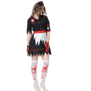 Female Nurse Costume Ghost Bloody Horror Dress Cosplay Uniform Suitable for Halloween Party